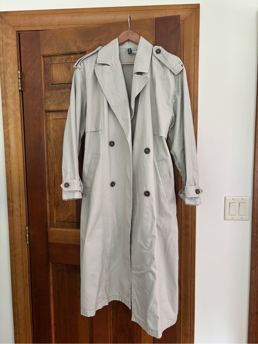 Oversized cotton Double-Breasted Trench Coat